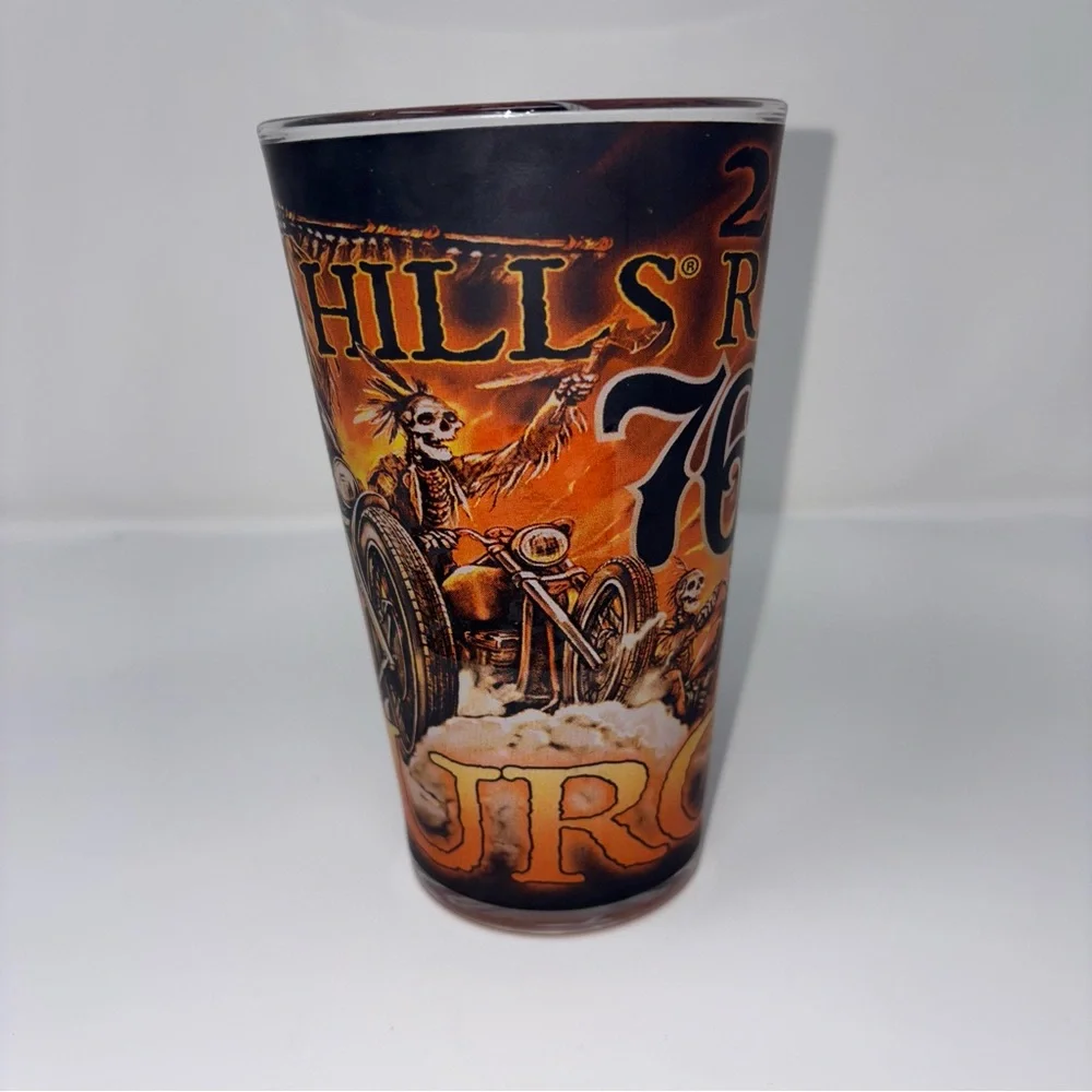 2016 Sturgis 76th Anniversary Pint Glass Black Hills Rally South Dakota Harley
